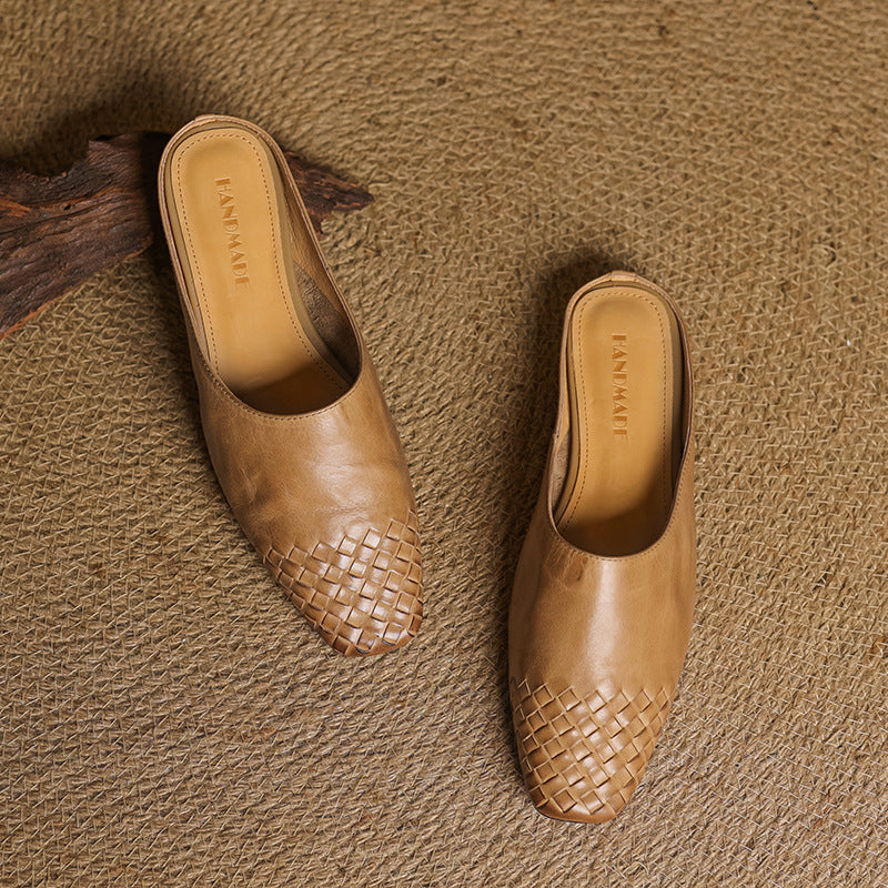 Mules en cuir véritable Helma