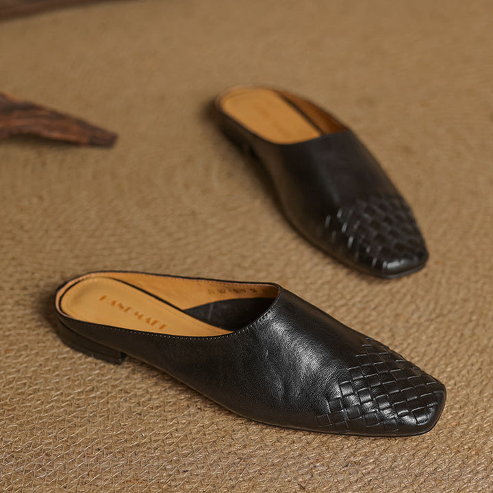 Mules en cuir véritable Helma