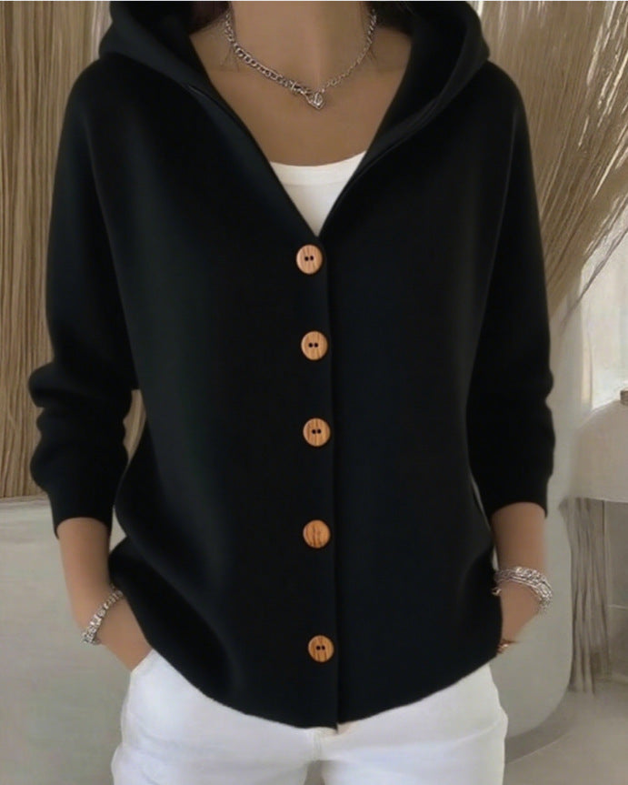 Roseline | Veste en Tricot avec Capuche