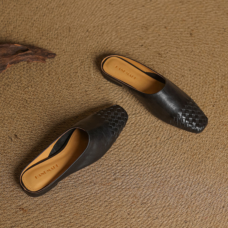 Mules en cuir véritable Helma