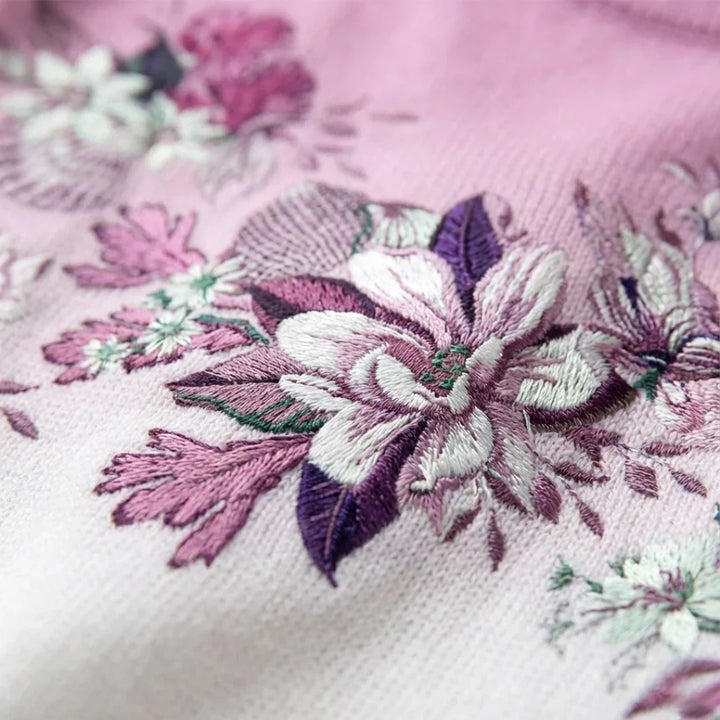 Albane | Pull Floral avec Col Roulé