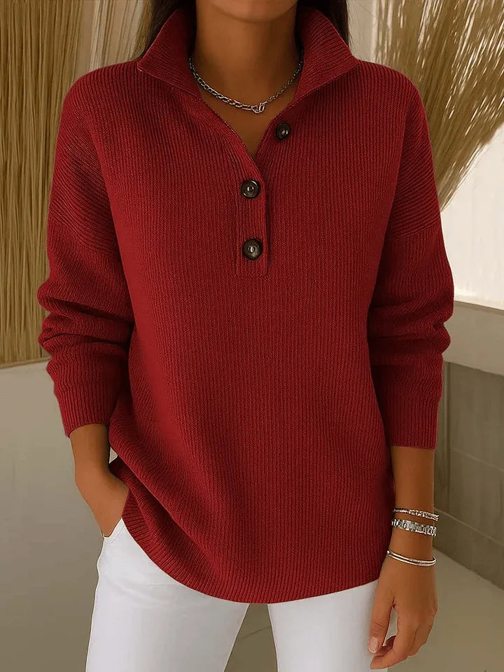 Amandine | Polo en Jersey avec Col V