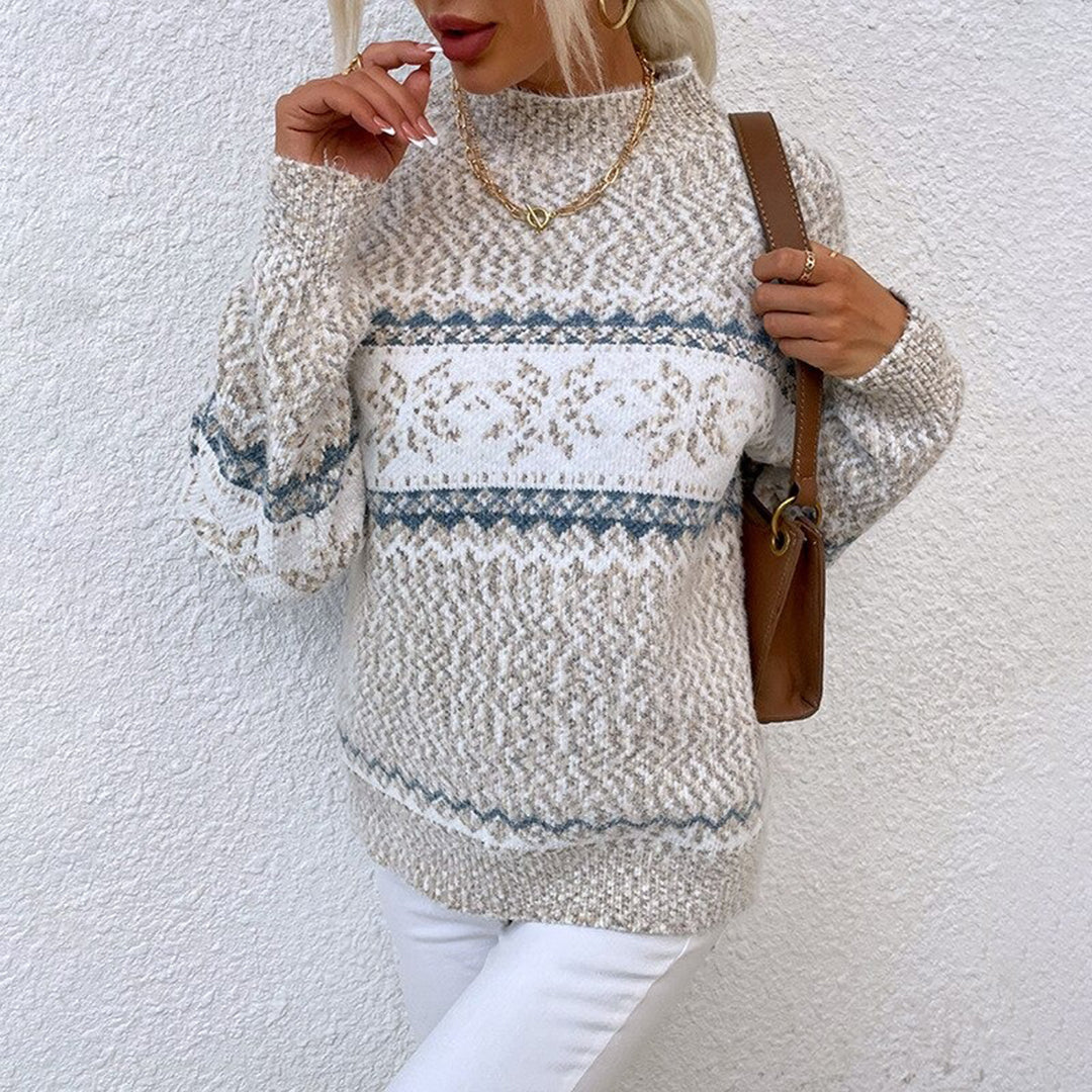DELACROIX | Pull Col Montant Flocons Margot