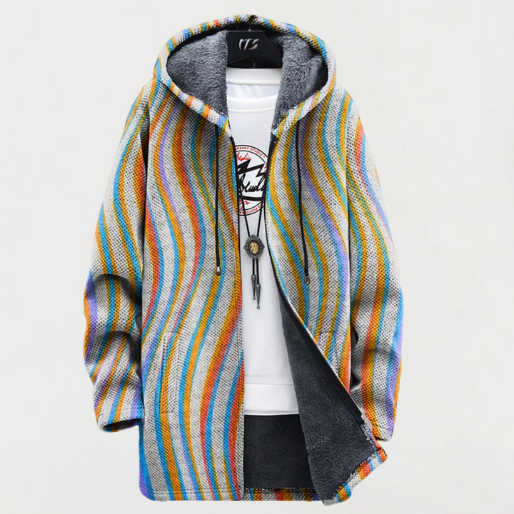 Frankie | Manteau avec Rayures Ondulées