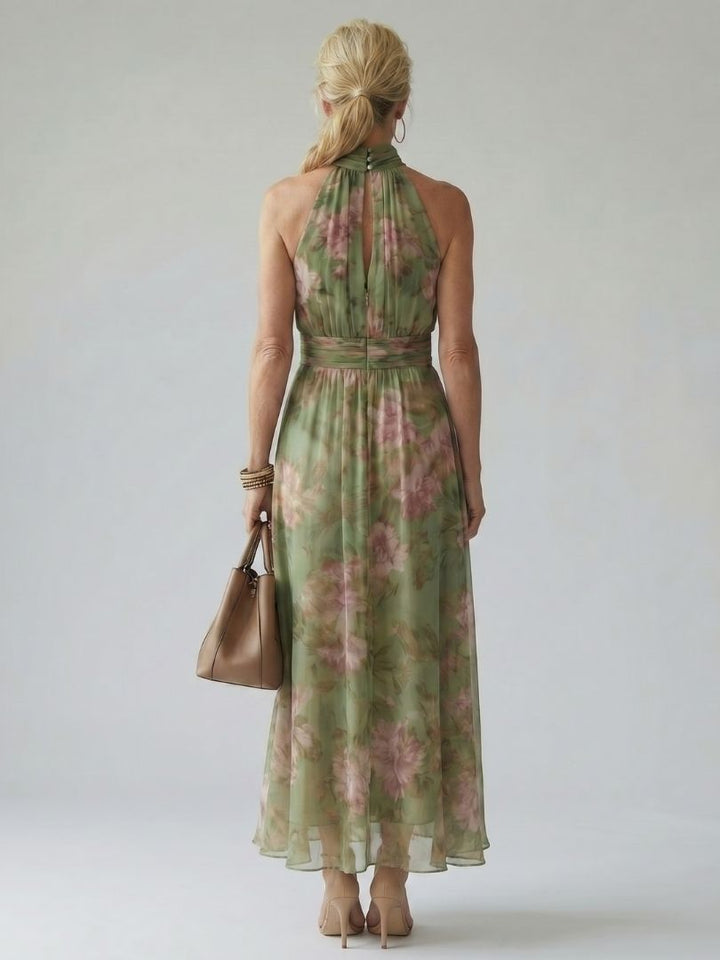 Mirelle™ Robe midi dos-nu froncée