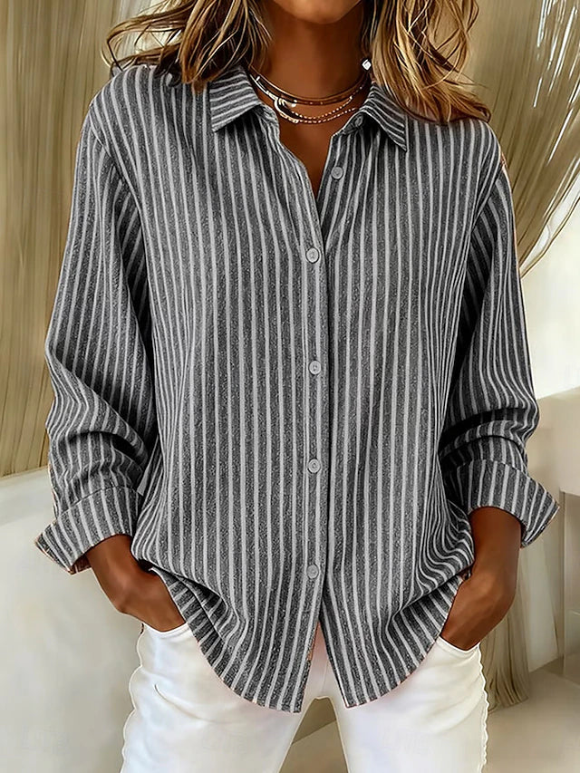 Ghislaine | Chemise Rayée avec Boutons