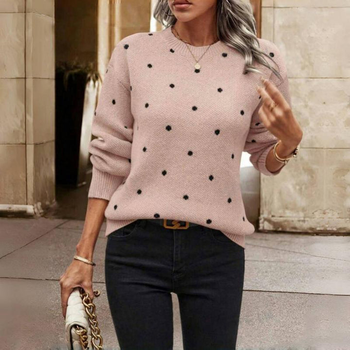 Marigold | Pull en maille douillet à pois