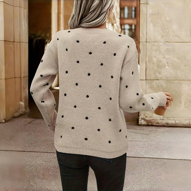 Marigold | Pull en maille douillet à pois