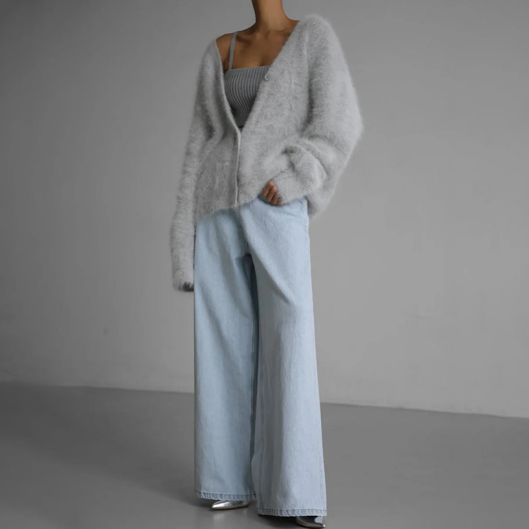 Élise | Cardigan Mohair Duveteux
