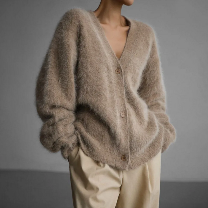 Élise | Cardigan Mohair Duveteux