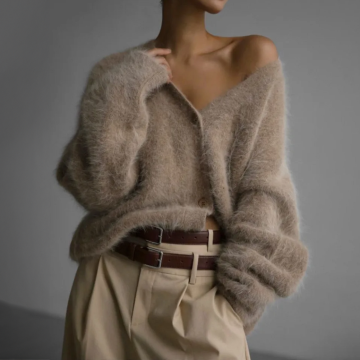 Élise | Cardigan Mohair Duveteux