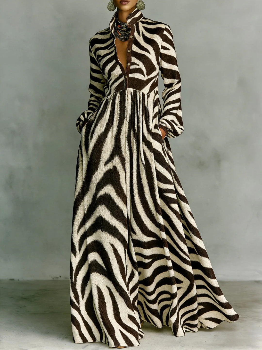 Suzanne™ | Robe Vintage à Pois et Imprimé Ethnique