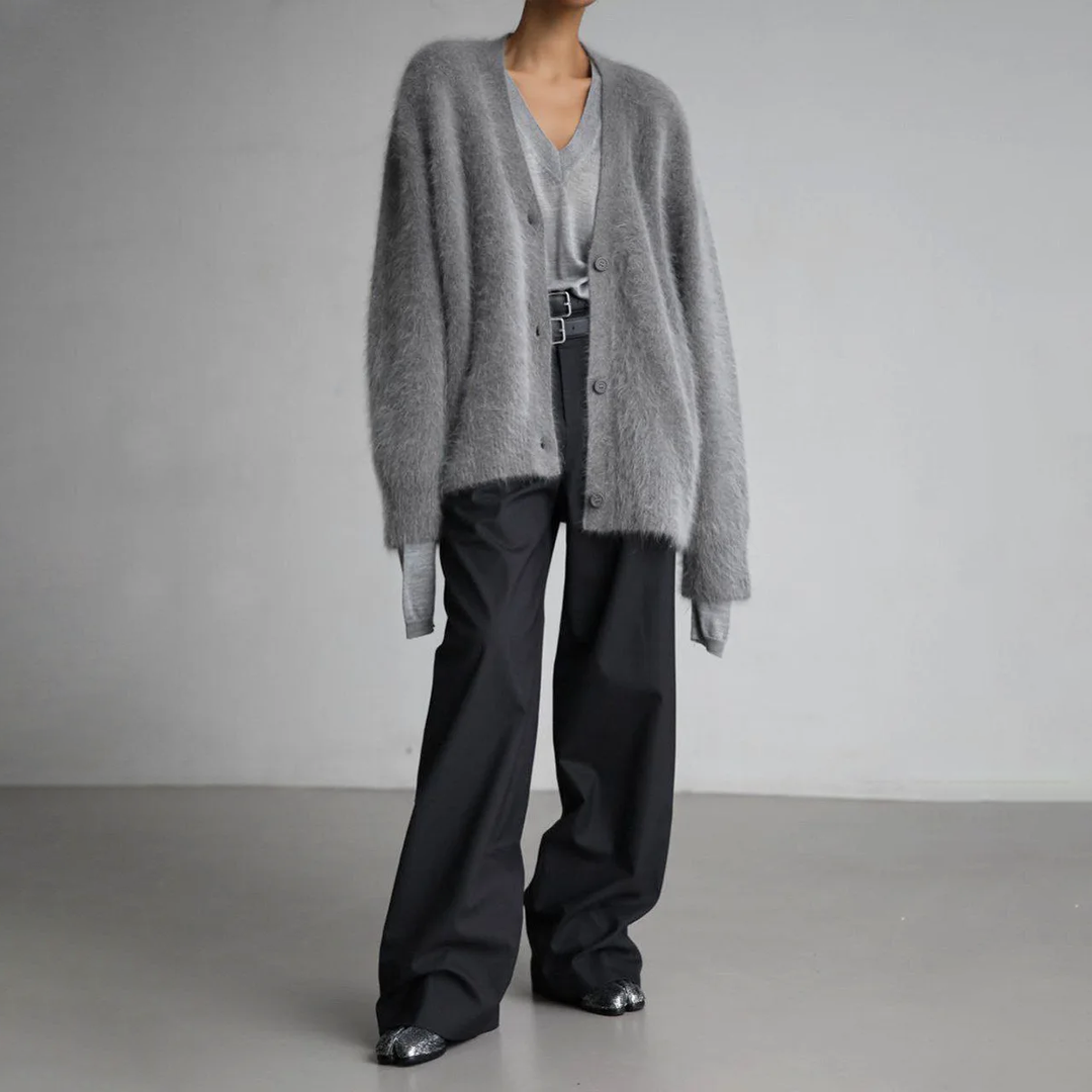 Élise | Cardigan Mohair Duveteux