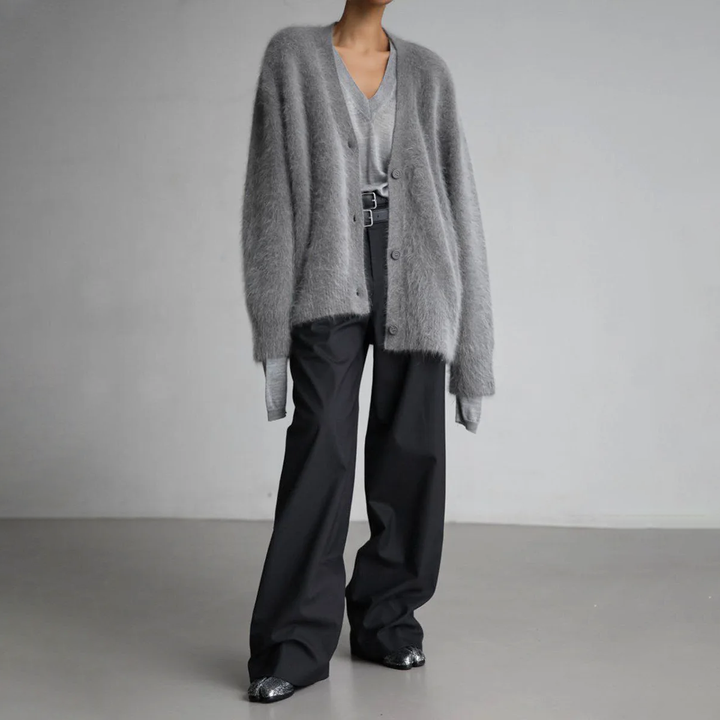 Élise | Cardigan Mohair Duveteux
