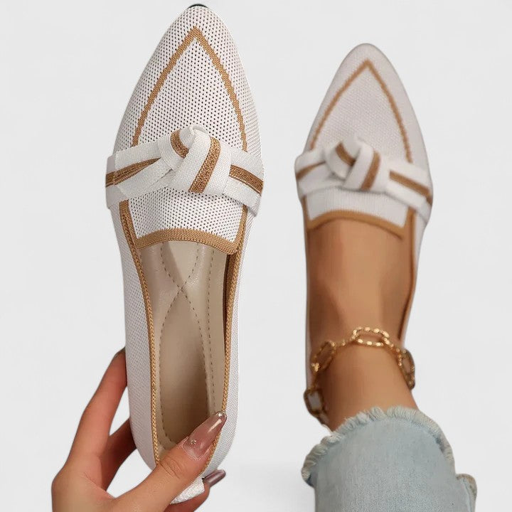 Marceline – Mocassins plats confortables avec élégant nœud tressé