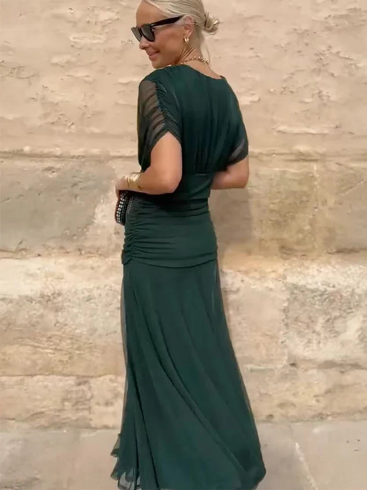 Delphine™ | Robe Longue en Chiffon Élégante