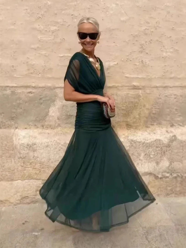 Delphine™ | Robe Longue en Chiffon Élégante