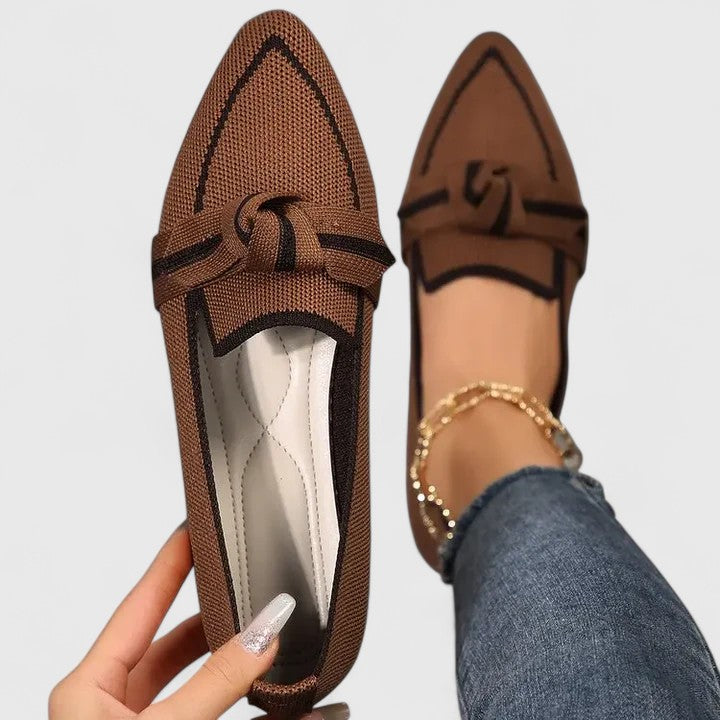 Marceline – Mocassins plats confortables avec élégant nœud tressé