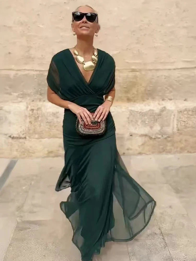 Delphine™ | Robe Longue en Chiffon Élégante