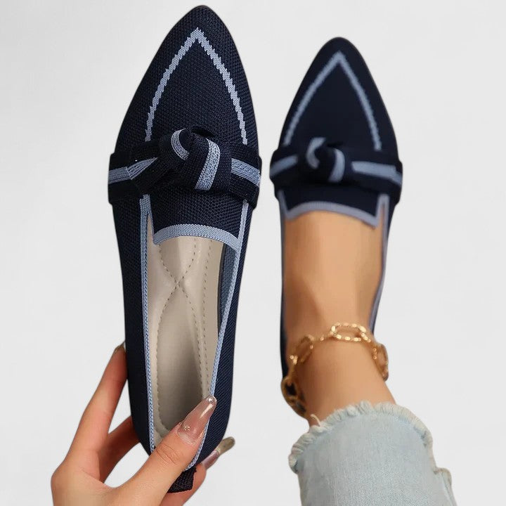 Marceline – Mocassins plats confortables avec élégant nœud tressé