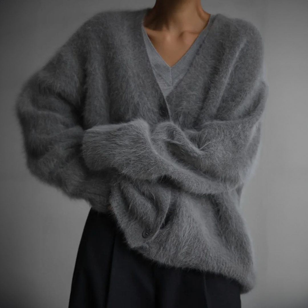 Élise | Cardigan Mohair Duveteux