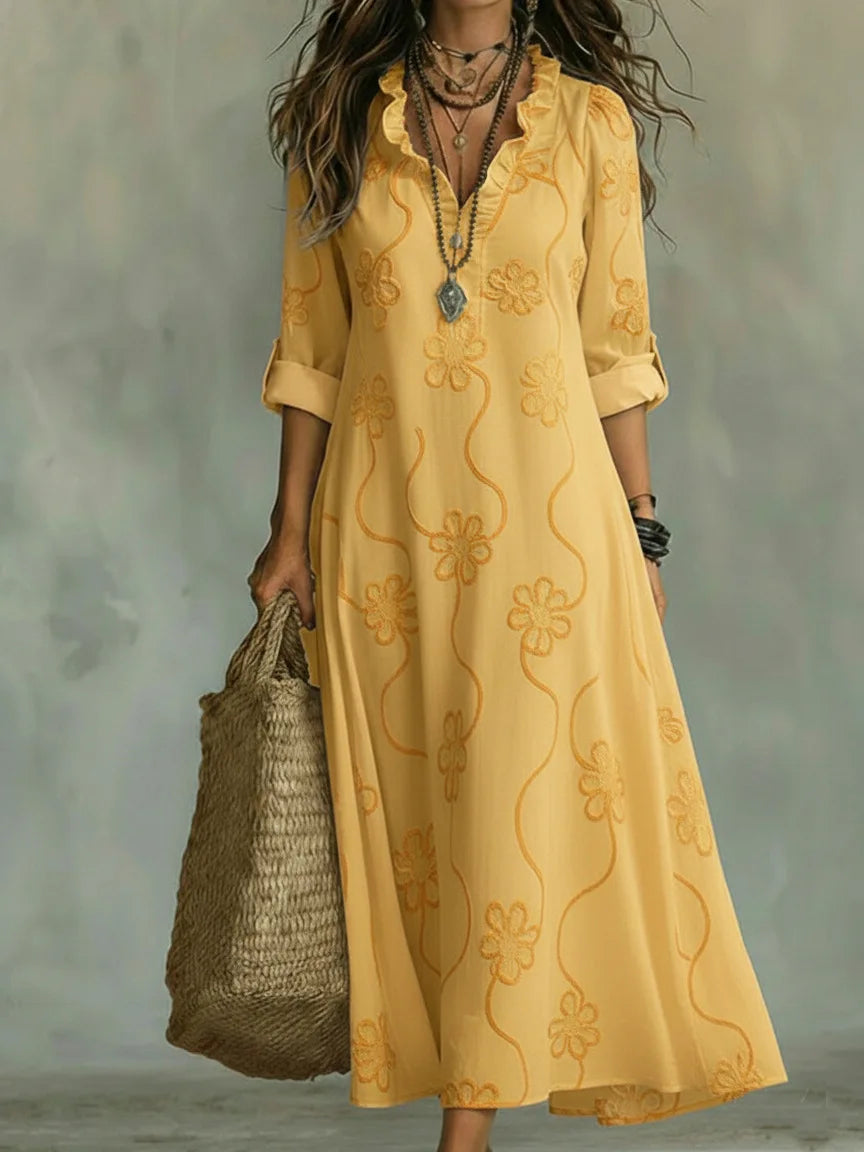 Bobbie - Robe longue fleurie pour les journées d’été