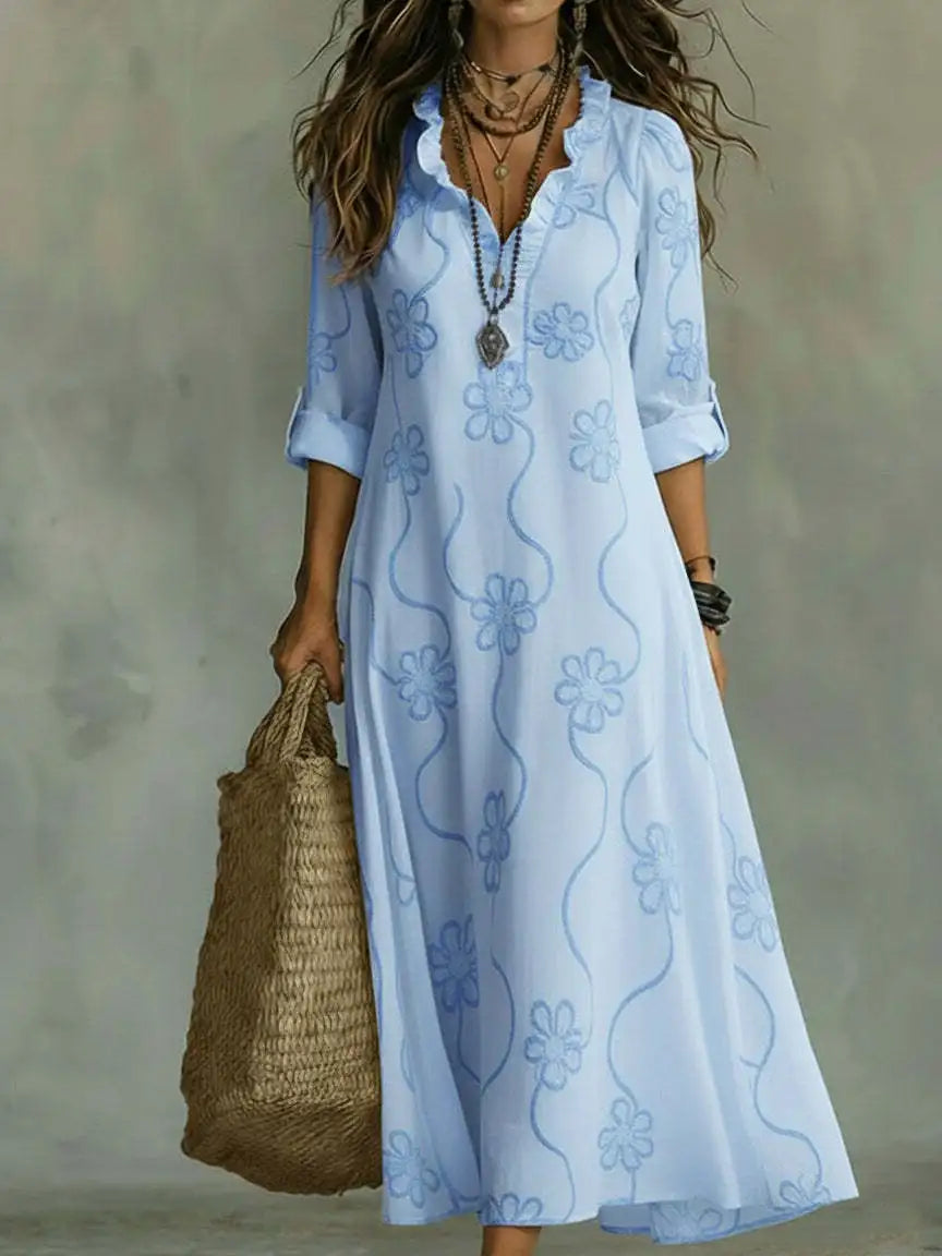 Bobbie - Robe longue fleurie pour les journées d’été