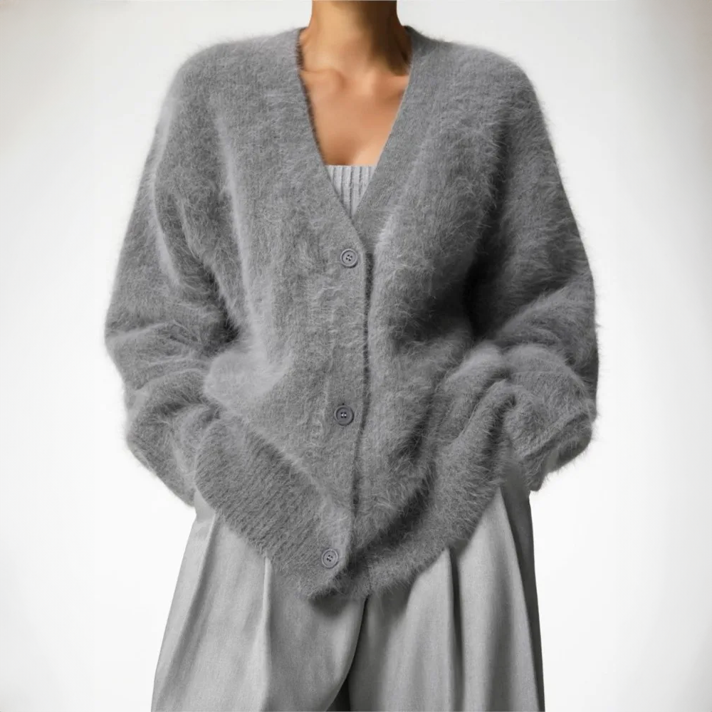 Élise | Cardigan Mohair Duveteux