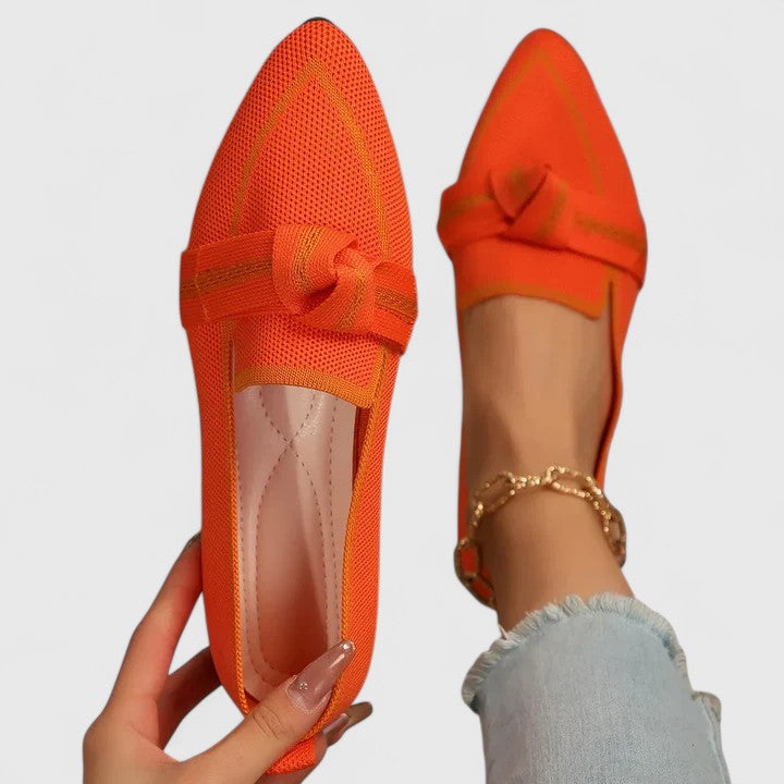 Marceline – Mocassins plats confortables avec élégant nœud tressé