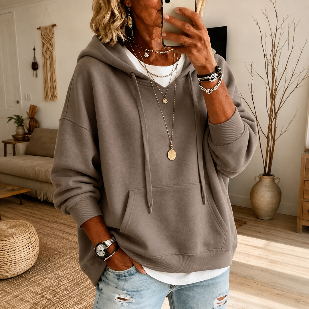 Ella – Pull taupe douillet