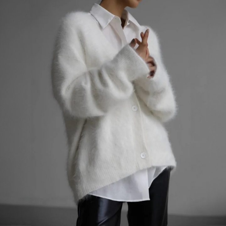 Élise | Cardigan Mohair Duveteux