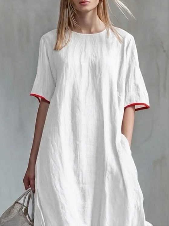 Inma | Robe décontractée avec des patchs rayés