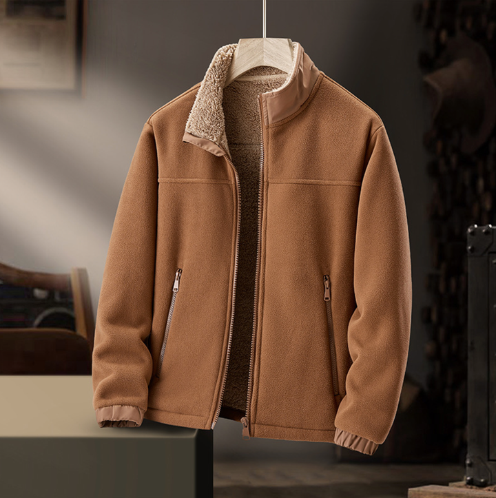 Grayson | Veste zippée de luxe à col en peluche