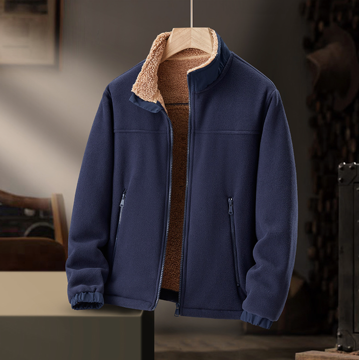 Grayson | Veste zippée de luxe à col en peluche