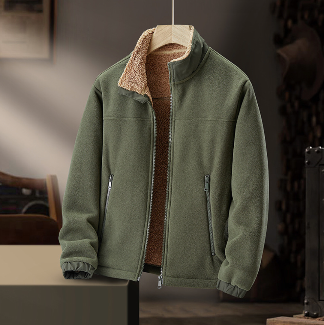 Grayson | Veste zippée de luxe à col en peluche
