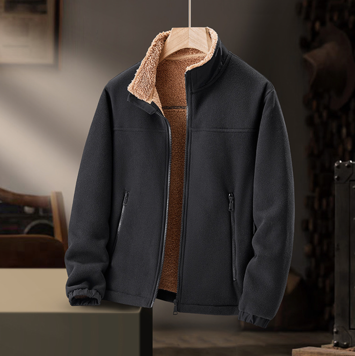 Grayson | Veste zippée de luxe à col en peluche