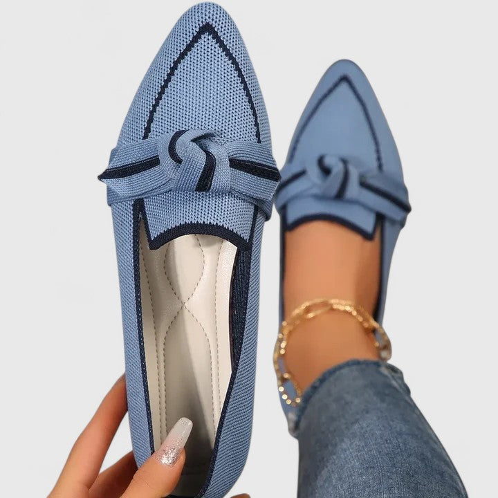 Marceline – Mocassins plats confortables avec élégant nœud tressé