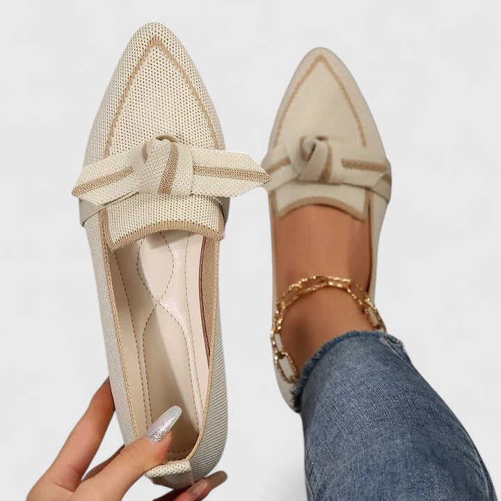 Marceline – Mocassins plats confortables avec élégant nœud tressé