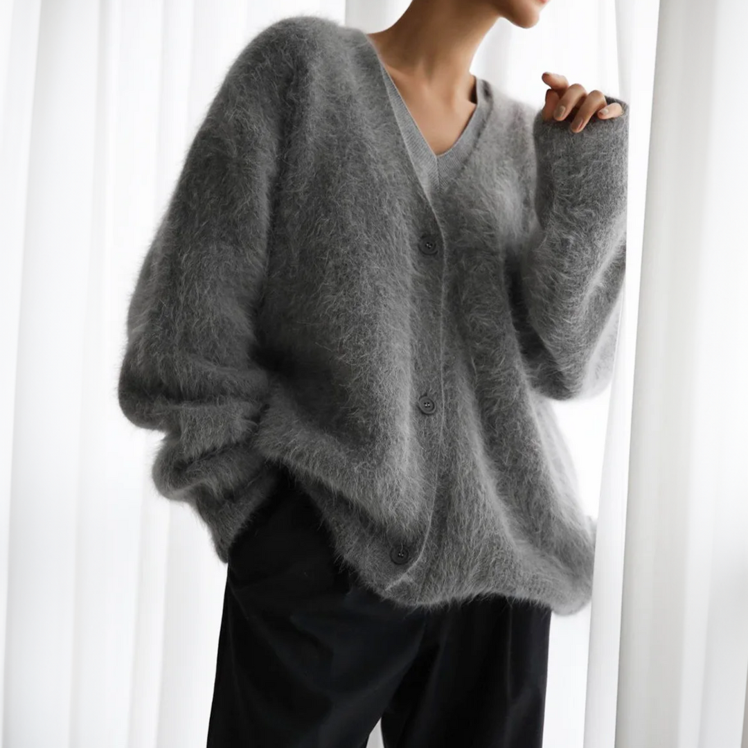 Élise | Cardigan Mohair Duveteux