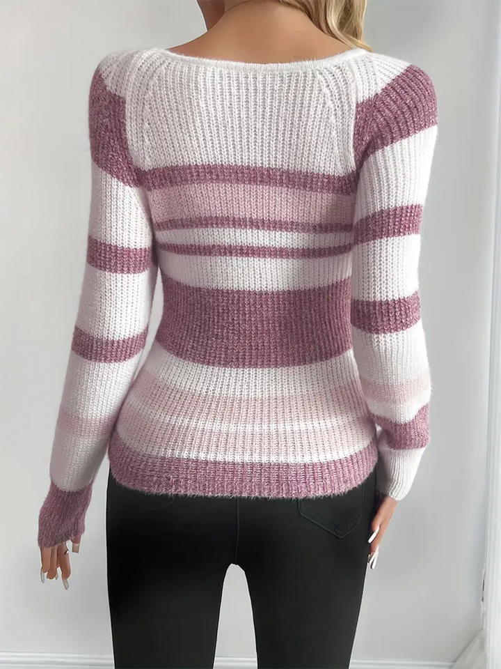 Lavinia | Pull rayé coupe ajustée