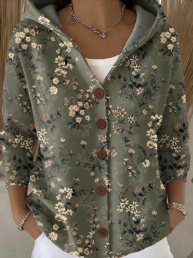 Perrine | Veste en Maille Imprimée avec Capuche