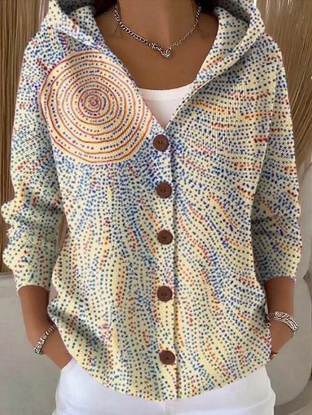 Perrine | Veste en Maille Imprimée avec Capuche