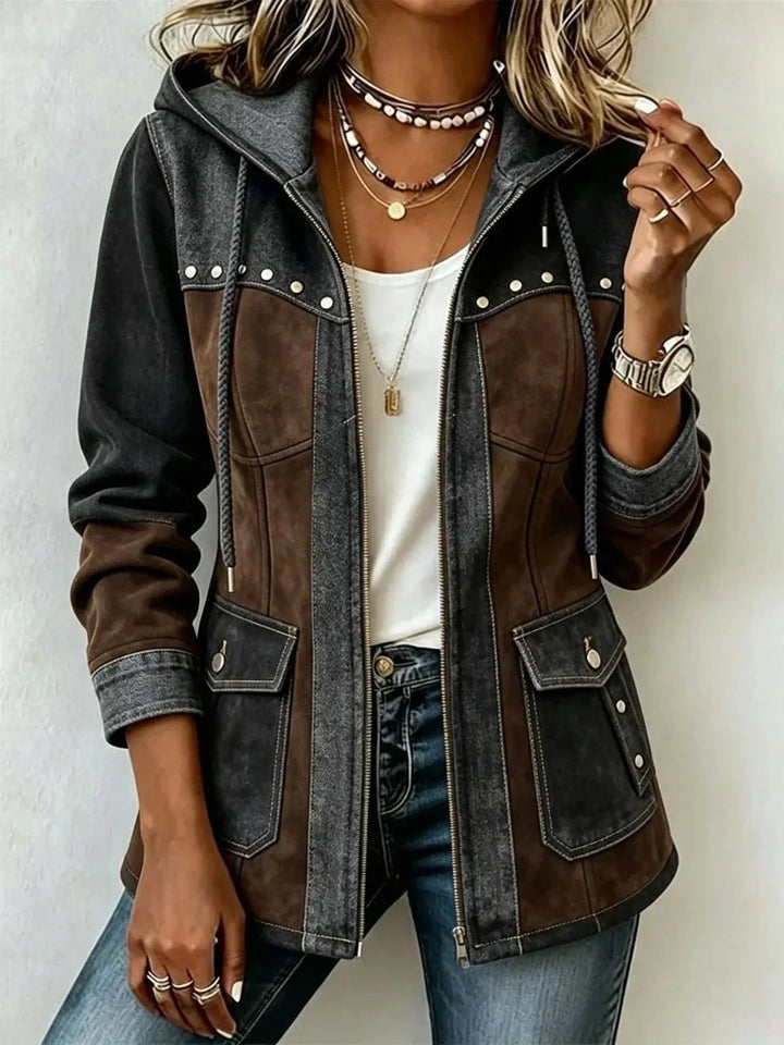 Véronique | Veste à Capuche Bi-Matière