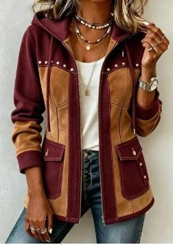 Véronique | Veste à Capuche Bi-Matière