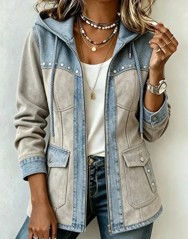 Véronique | Veste à Capuche Bi-Matière