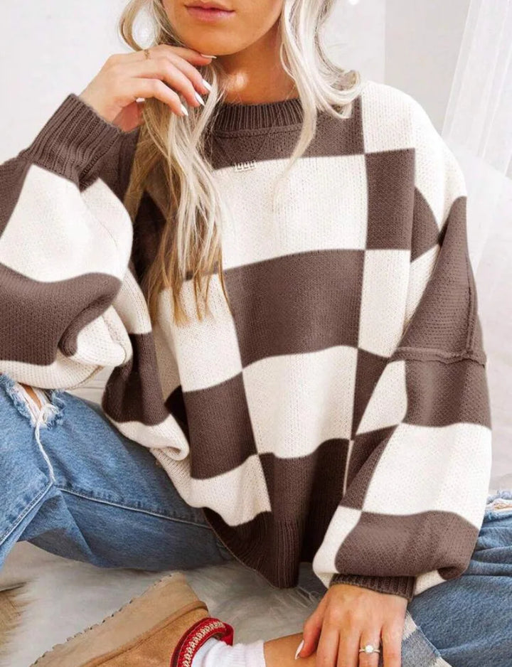 Wynne | Pull oversize à damier