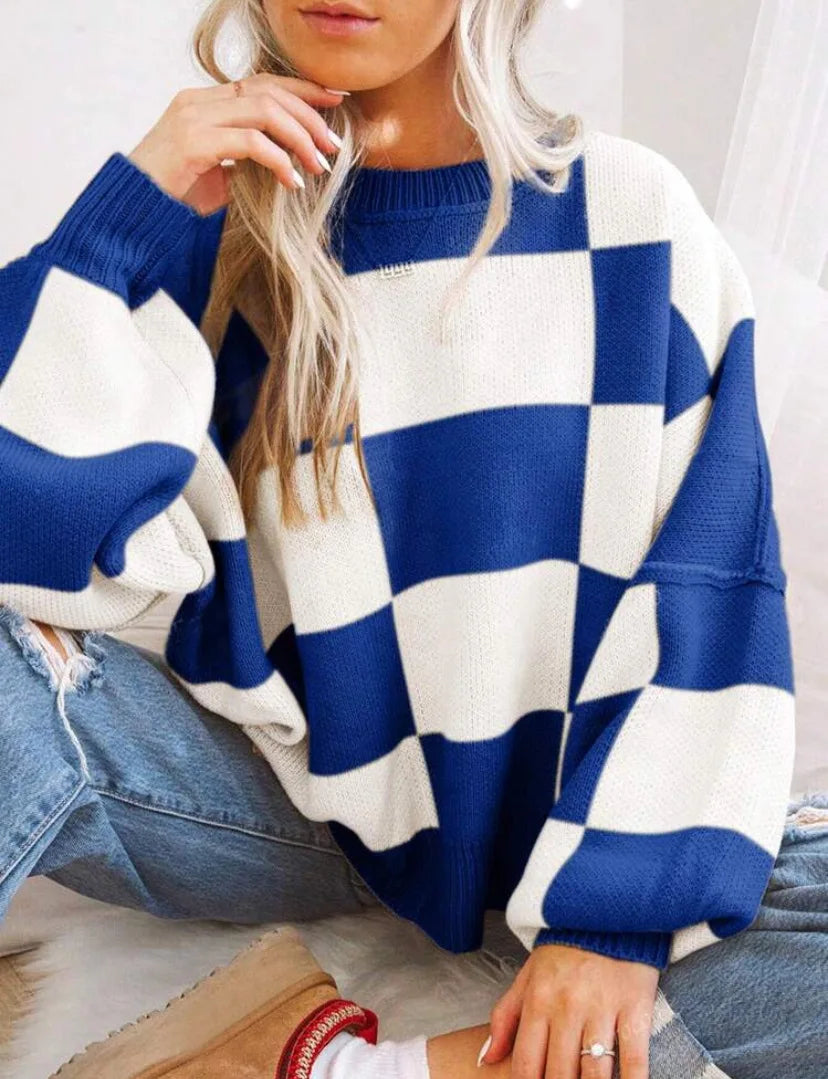 Wynne | Pull oversize à damier