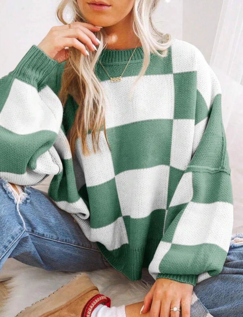 Wynne | Pull oversize à damier