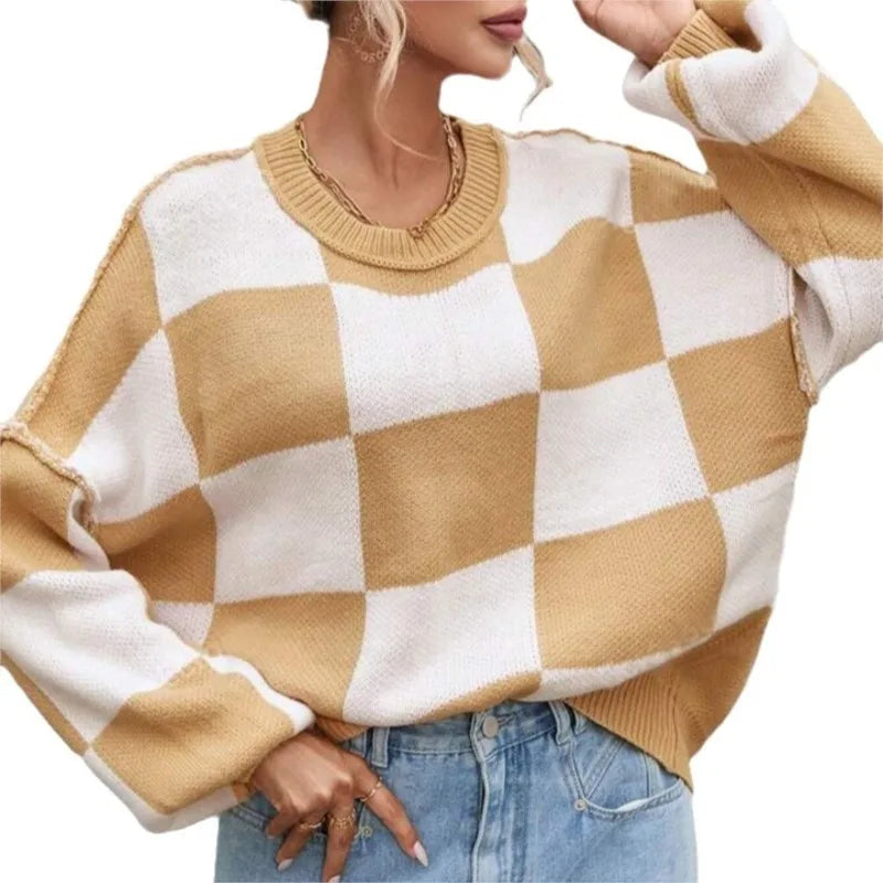 Wynne | Pull oversize à damier