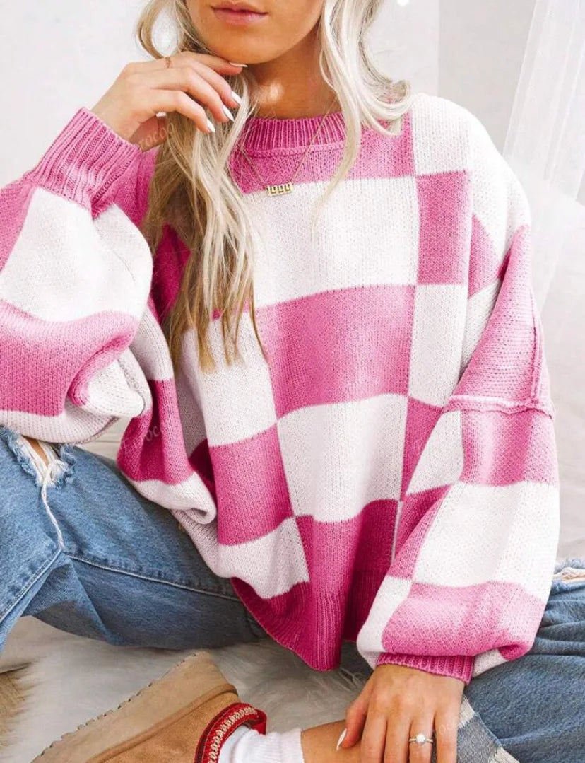 Wynne | Pull oversize à damier